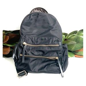 Black Madison West Backpack with brass.